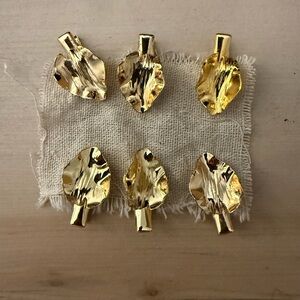 LELET NY Gold Leaf-Shaped Hair Clips